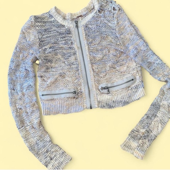 Free People Multicolor Knit Jacket with Zipper - Picture 2 of 5